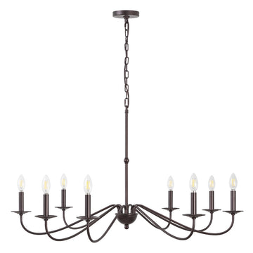 Wicklow 40" 8-Light Bohemian Farmhouse Iron LED Chandelier